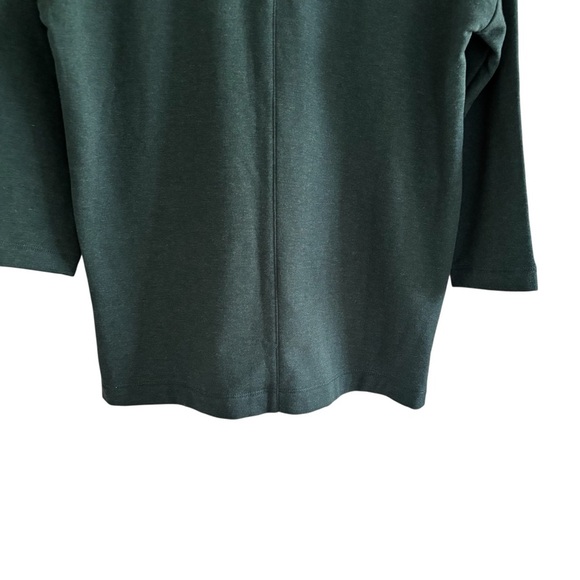 Tahari Cowl Neck Sweatshirt Size M Button Detail 3/4 Sleeve Casual Soft Cozy - Picture 9 of 16
